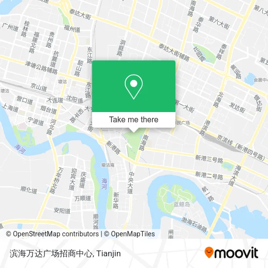滨海万达广场招商中心 map