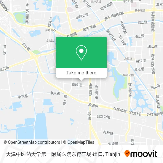 天津中医药大学第一附属医院东停车场-出口 map