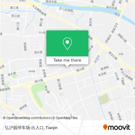 弘沪园停车场-出入口 map