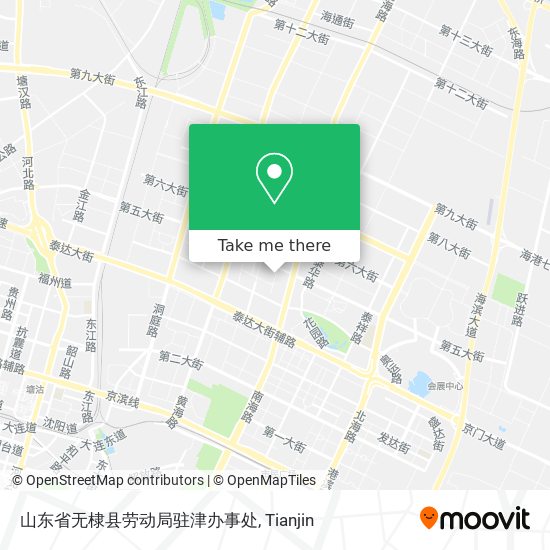 山东省无棣县劳动局驻津办事处 map