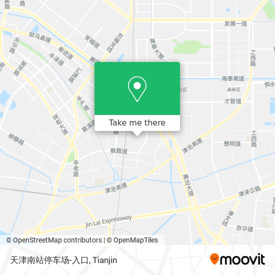 天津南站停车场-入口 map