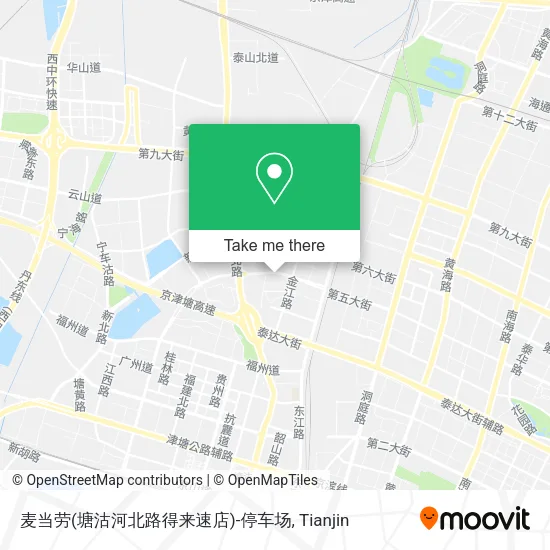 麦当劳(塘沽河北路得来速店)-停车场 map
