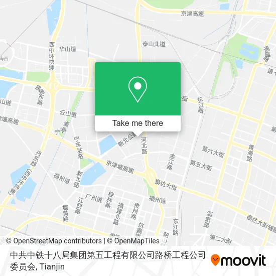 中共中铁十八局集团第五工程有限公司路桥工程公司委员会 map
