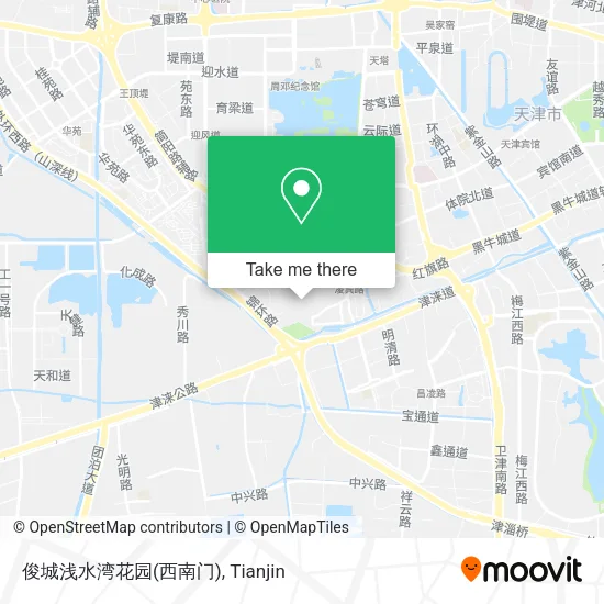 俊城浅水湾花园(西南门) map