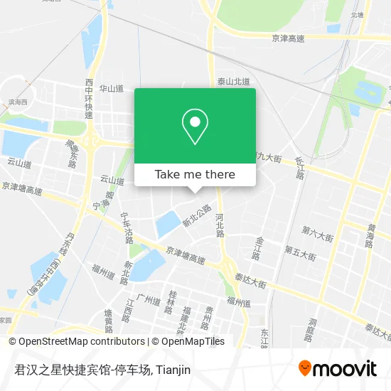 君汉之星快捷宾馆-停车场 map