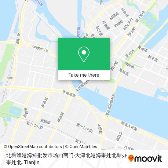 北塘渔港海鲜批发市场西南门-天津北港海事处北塘办事处北 map