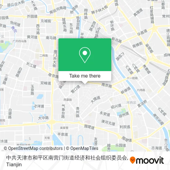 中共天津市和平区南营门街道经济和社会组织委员会 map