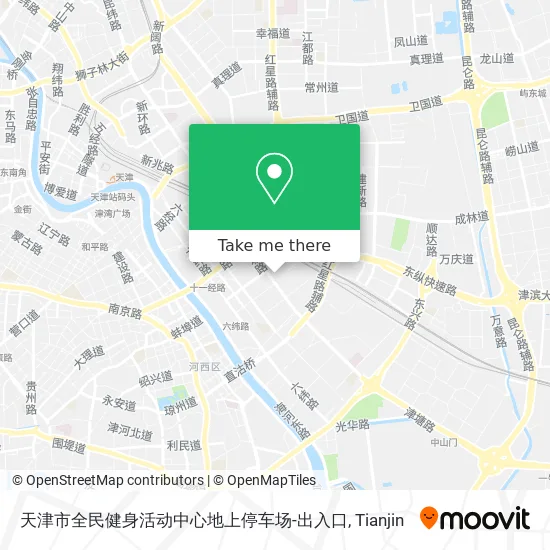 天津市全民健身活动中心地上停车场-出入口 map