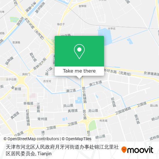 天津市河北区人民政府月牙河街道办事处锦江北里社区居民委员会 map