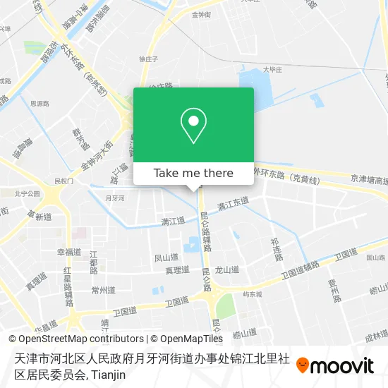 天津市河北区人民政府月牙河街道办事处锦江北里社区居民委员会 map