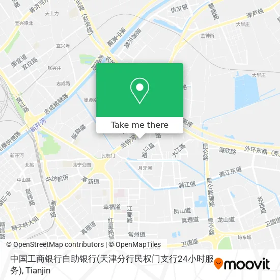 中国工商银行自助银行(天津分行民权门支行24小时服务) map
