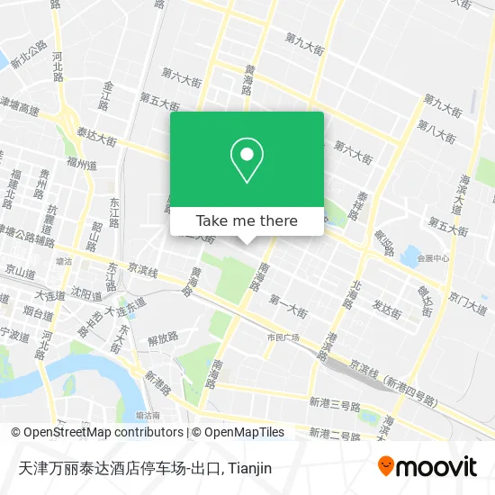 天津万丽泰达酒店停车场-出口 map