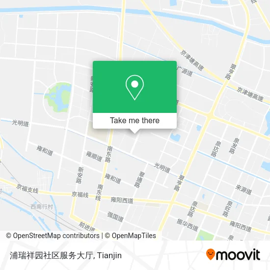 浦瑞祥园社区服务大厅 map