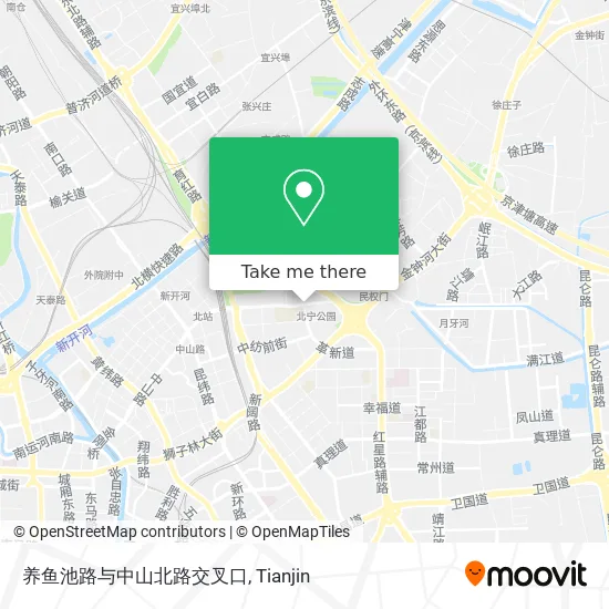 养鱼池路与中山北路交叉口 map