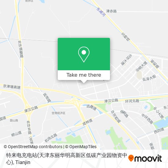 特来电充电站(天津东丽华明高新区低碳产业园物资中心) map