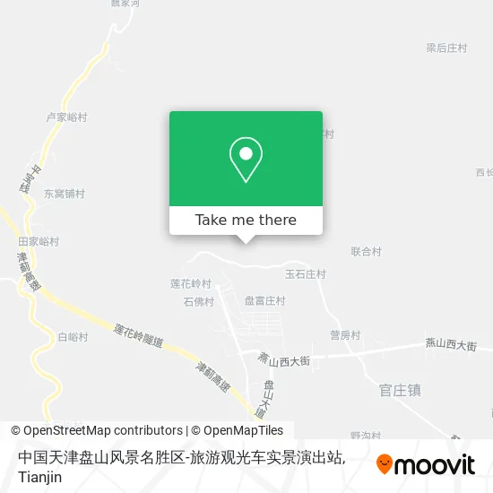 中国天津盘山风景名胜区-旅游观光车实景演出站 map