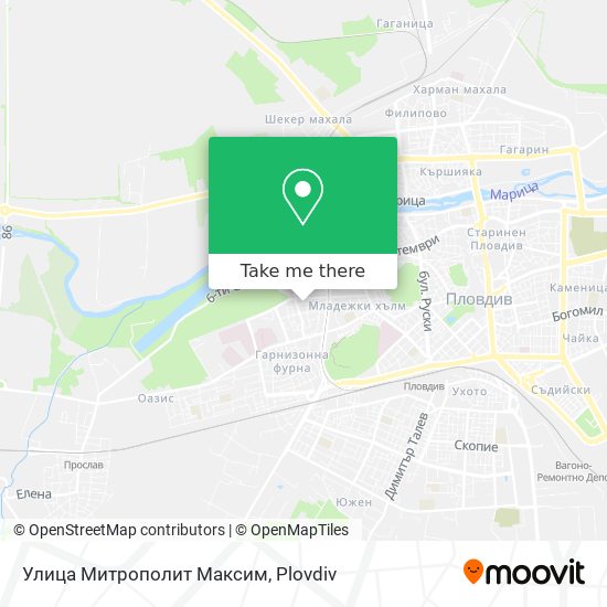 Карта Улица Митрополит Максим