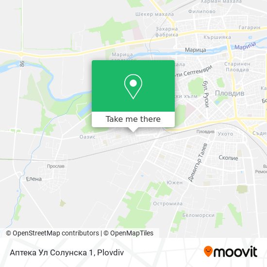 Аптека Ул Солунска 1 map