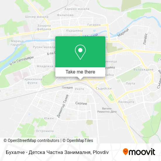 Карта Бухалче - Детска Частна Занималня