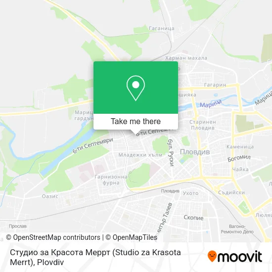 Карта Студио за Красота Меррт (Studio za Krasota Merrt)