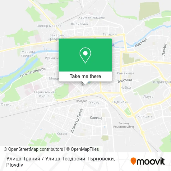 Карта Улица Тракия / Улица Теодосий Търновски