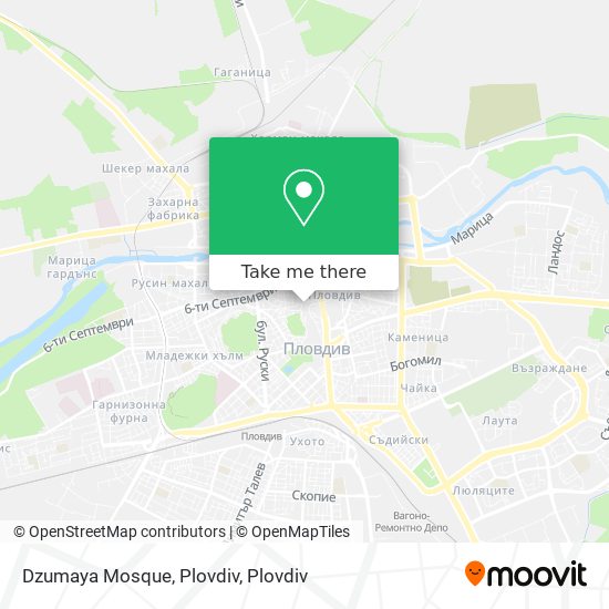 Dzumaya Mosque, Plovdiv map