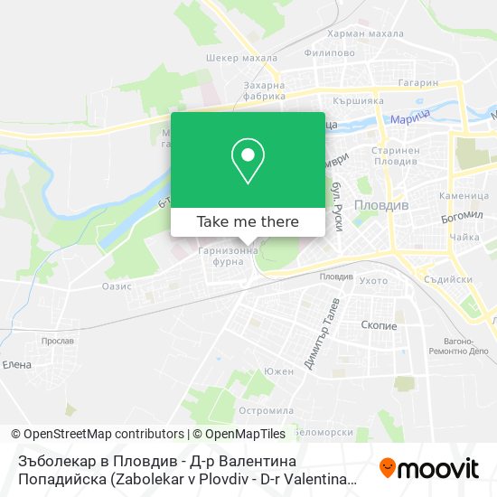 Зъболекар в Пловдив - Д-р Валентина Попадийска (Zabolekar v Plovdiv - D-r Valentina Popadiyska) map