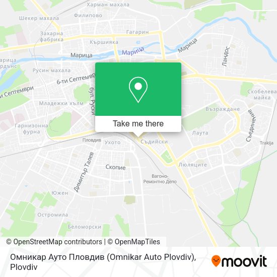 Карта Омникар Ауто Пловдив (Omnikar Auto Plovdiv)