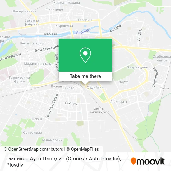 Карта Омникар Ауто Пловдив (Omnikar Auto Plovdiv)