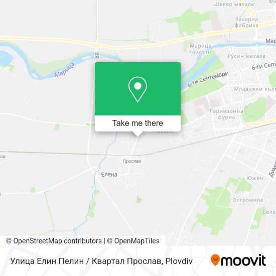 Карта Улица Елин Пелин / Квартал Прослав