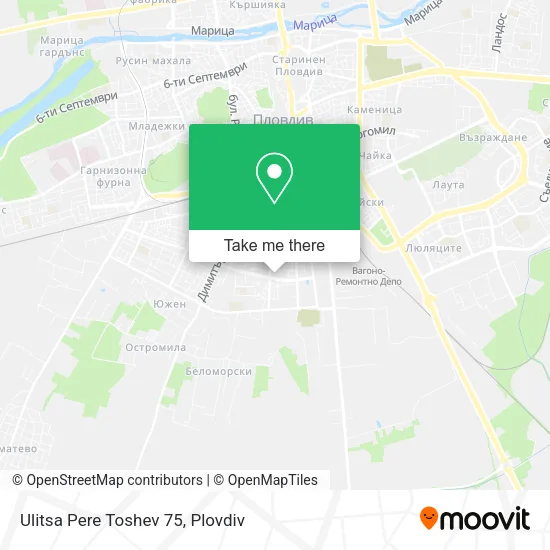 Карта Ulitsa Pere Toshev 75