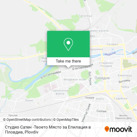 Карта Студио Сатен -Твоето Място за Епилация в Пловдив
