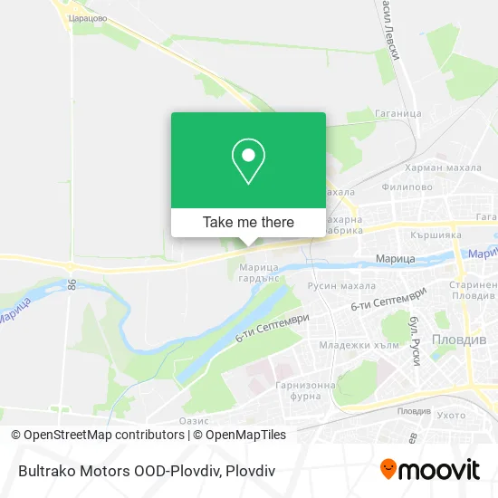 Карта Bultrako Motors OOD-Plovdiv