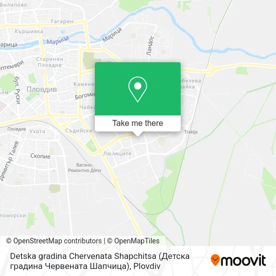 Карта Detska gradina Chervenata Shapchitsa (Детска градина Червената Шапчица)
