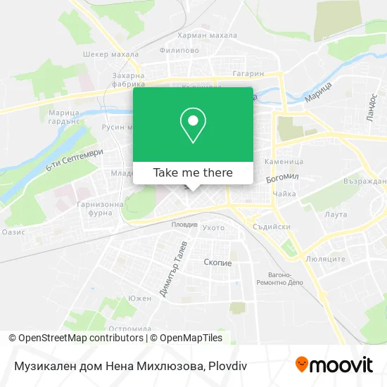 Карта Музикален дом Нена Михлюзова
