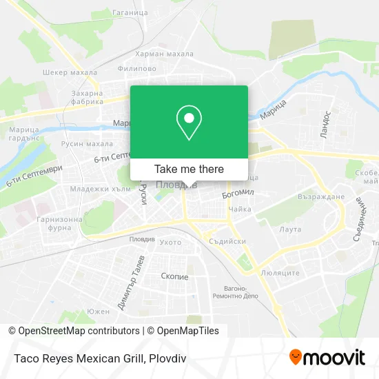 Карта Taco Reyes Mexican Grill