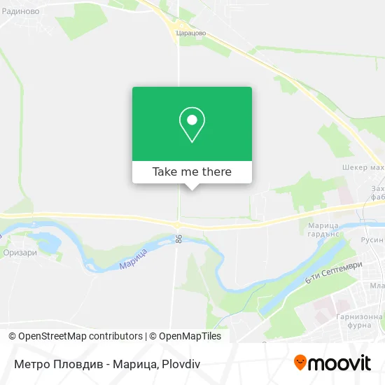 Карта Метро Пловдив - Марица