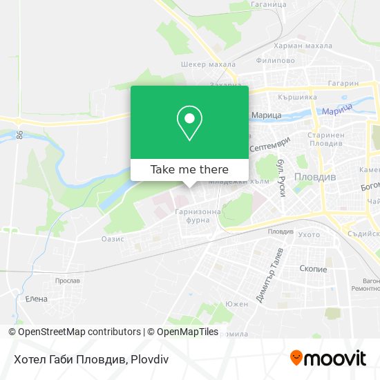 Хотел Габи Пловдив map