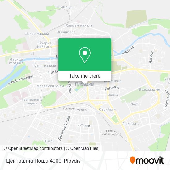 Централна Поща 4000 map