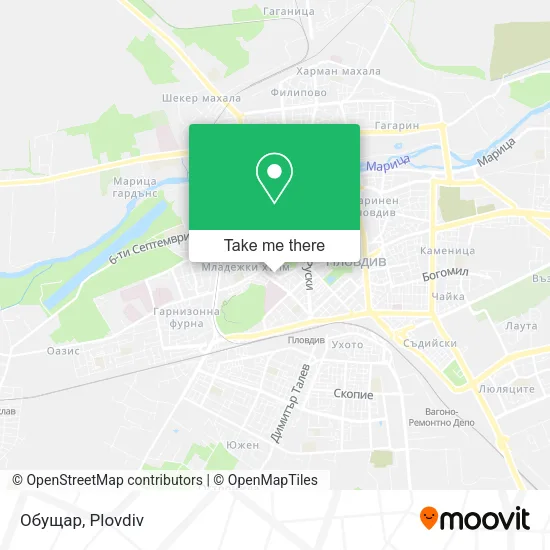 Карта Обущар