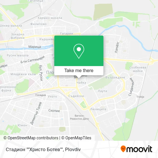 Карта Стадион ""Христо Ботев""