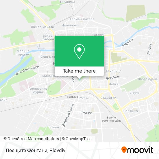 Пеещите Фонтани map