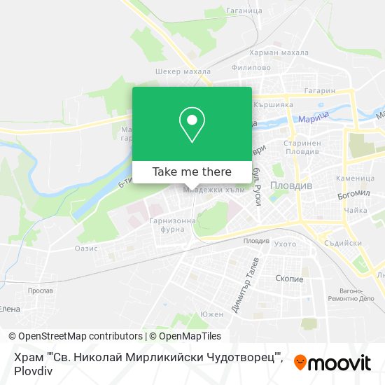 Храм ""Св. Николай Мирликийски Чудотворец"" map