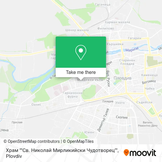 Карта Храм ""Св. Николай Мирликийски Чудотворец""