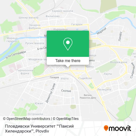 Карта Пловдивски Университет ""Паисий Хилендарски""