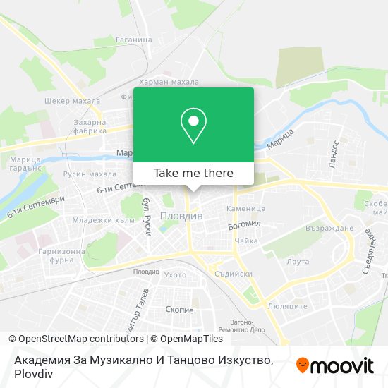 Карта Академия За Музикално И Танцово Изкуство