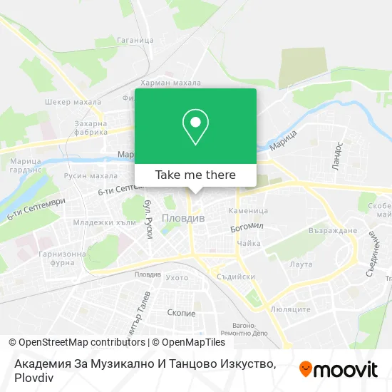 Карта Академия За Музикално И Танцово Изкуство