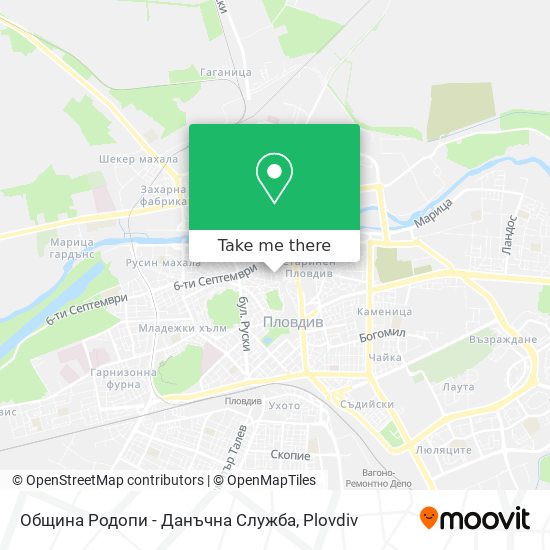 Карта Община Родопи - Данъчна Служба