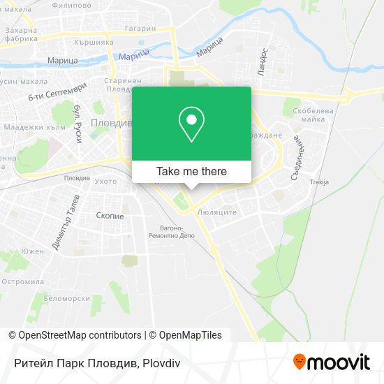 Ритейл Парк Пловдив map