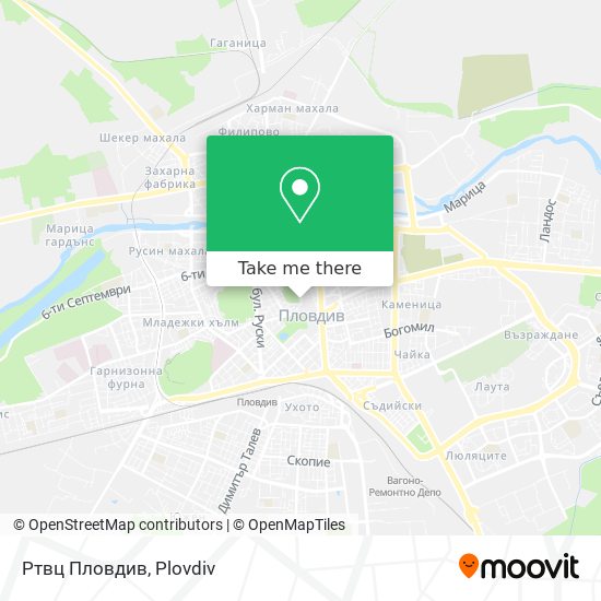 Ртвц Пловдив map